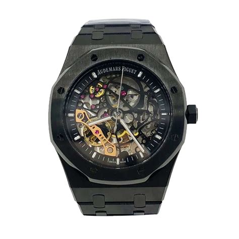 black audemar|audemars piguet black skeleton price.